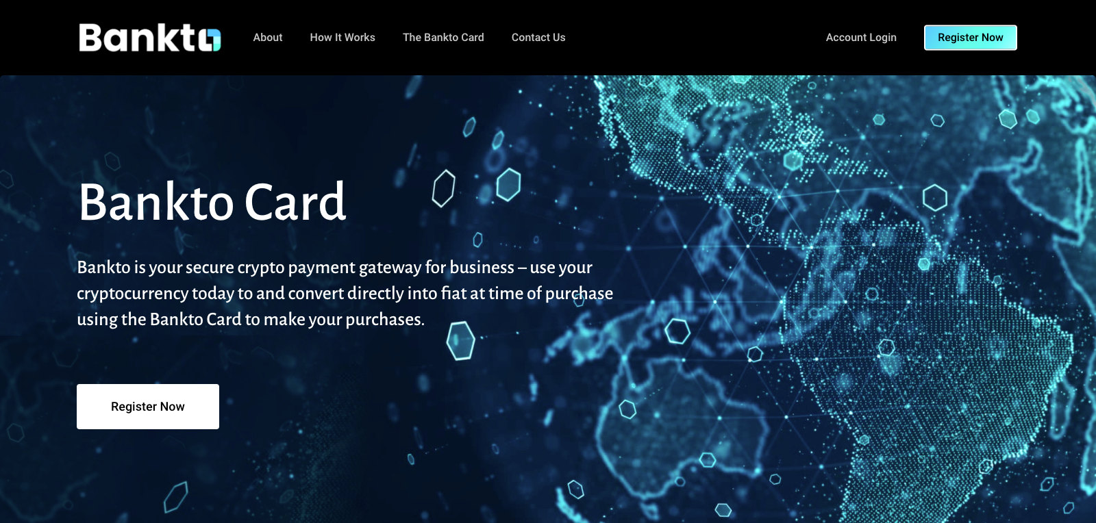 Bankto website design